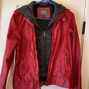BKE Red Leather Jacket